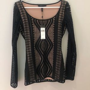 BCBG Black Lace top. Never been worn.